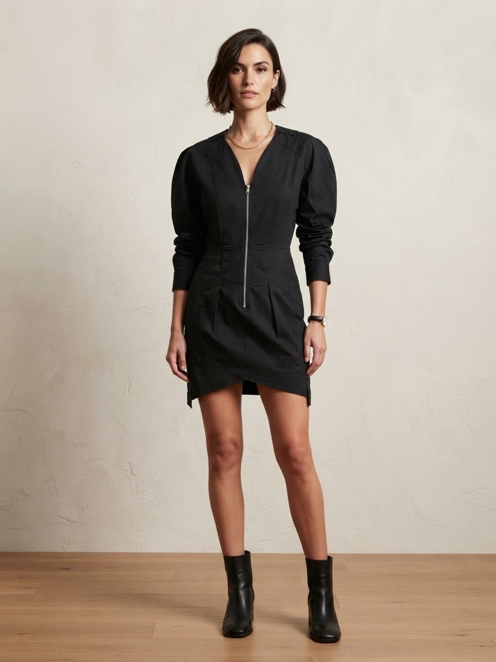 Isabel Marant Etoile "Honey" Cotton Utility Mini Dress